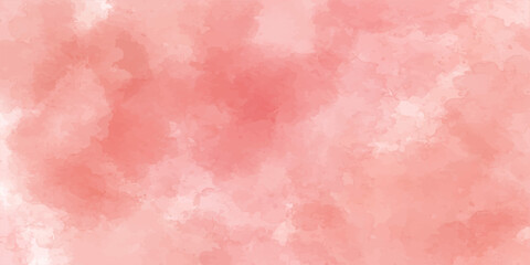 Light pink abstract watercolor background with paper texture. abstract watercolor painting. Pink watercolor ombre leaks and splashes texture on white watercolor paper background.