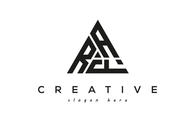 RAF creative tringle three letters logo design - obrazy, fototapety, plakaty