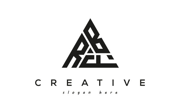 RBF creative tringle three letters logo design