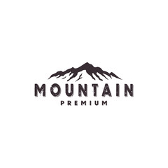 mountain scenery adventure logo vector icon symbol illustration design template