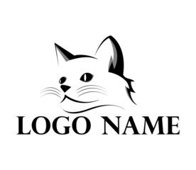 cat head logo vector icon, creative modern simple logo