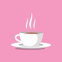 smoke cup of ginger drink illustration