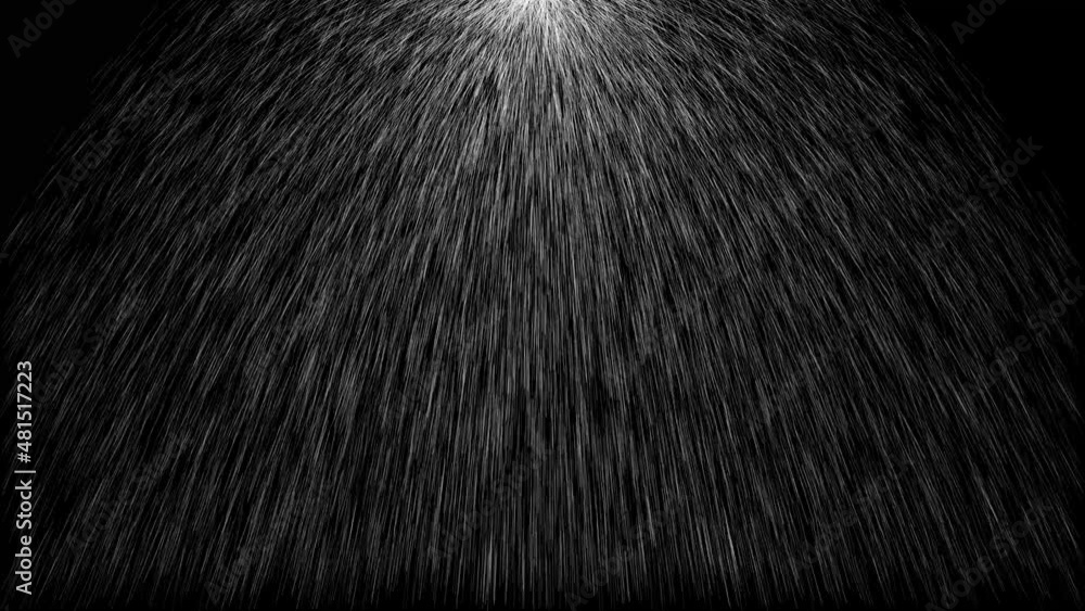 Poster white particle burst animation on black background