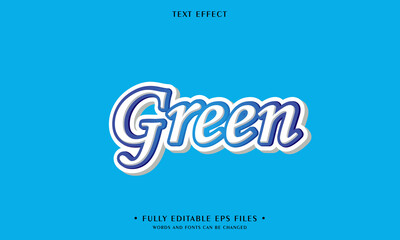 Green style editable text effect