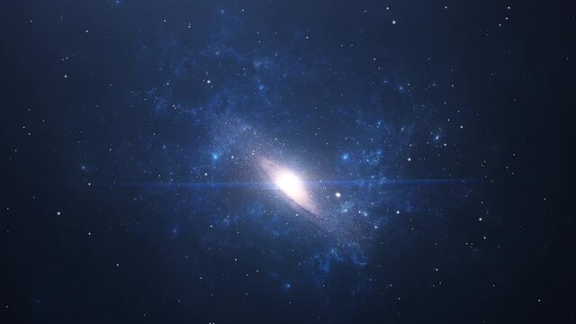 blue galaxy and nebula as background
