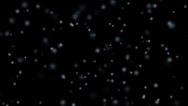 animated atomic particles moving on black background.