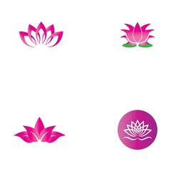 Beauty Vector lotus flowers design logo Template icon