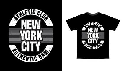 New york city typography t-shirt design