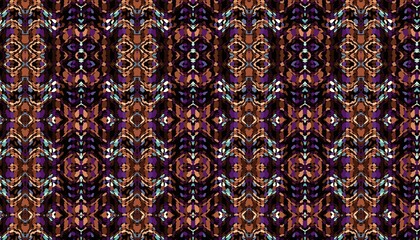 Abstract fractal pattern in afro style.