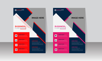 New Corporate Business Flyer Design, Travel Brochure Design, Real State A4 Template, Vector Illustration with Images