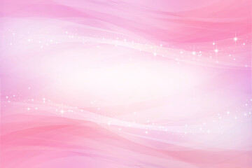 星と曲線の重なり　アブストラクト　基調色はピンク
