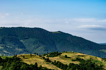 landscape with mountains and clouds