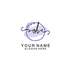 Initial OH beauty monogram and elegant logo design  handwriting logo of initial signature