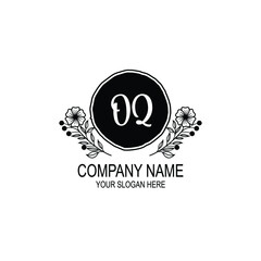 OQ initial hand drawn wedding monogram logos
