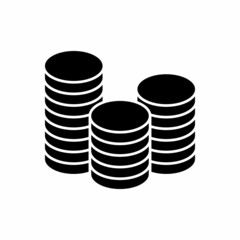 stack of coin glyph icon vector