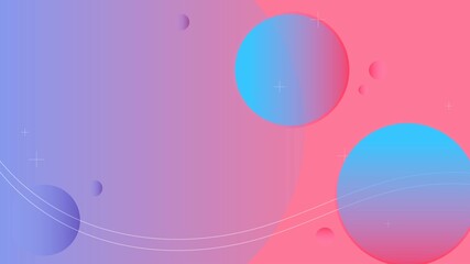 pink purple gradient space background with bubble ornaments and lines clean and easy to use