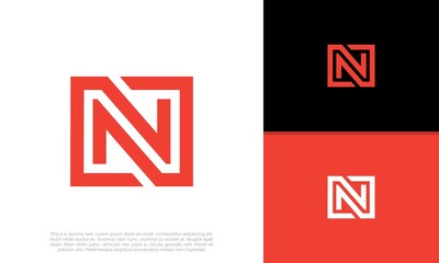 Initials N logo design. Initial Letter Logo. Initial Letter Logo. Innovative high tech logo template. Template label for blockchain technology.	

