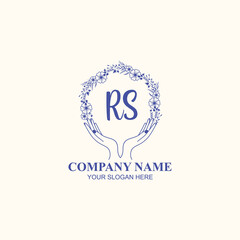 RS initial hand drawn wedding monogram logos