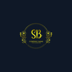 SB  initial hand drawn wedding monogram logos