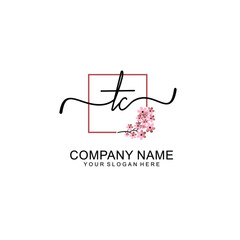Initial TC beauty monogram and elegant logo design  handwriting logo of initial signature