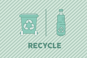 recycle waste and bottle