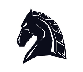 Fototapeta premium horse head concept, simple logo vector. 