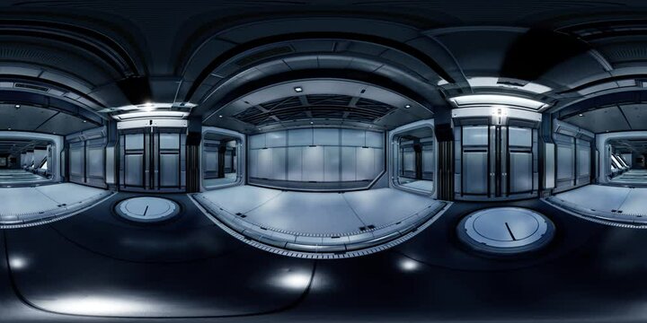 vr360 view of spaceship interior