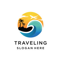 beach or travel logo