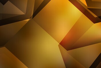 Dark Orange vector triangle mosaic texture.