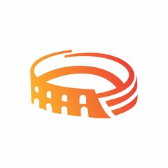 Arena logo,Colosseum Icon Vector Logo Template