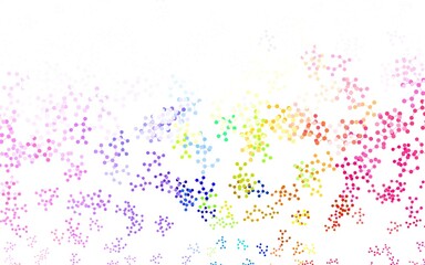 Light Multicolor vector pattern with artificial intelligence network.