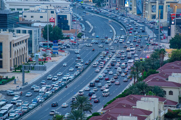 Aerial View of Salwa Road C Ring Road Doha Qatar	
