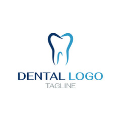 Dental concept logo design template. vector logo isolated on white background