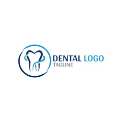 Dental concept logo design template. vector logo isolated on white background