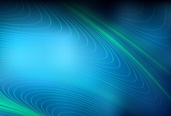 Dark BLUE vector background with wry lines.