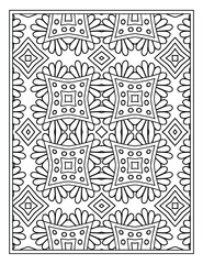 andala pattern with black and white color. black and white coloring book pattern. 