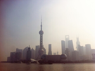 Fototapeta premium Panoramic view on the main Shanghai district