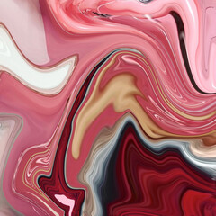 Colorful paintings of marbling, Pink marble ink pattern texture abstract background. Can be used for background or wallpaper