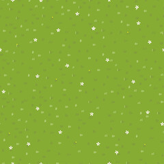 Lawn grass seamless in summer,Vector cartoon nature green field texture,Cute meadow and daisy in spring,Pattern summer grass on ground,Endless seasonal for four seasons,Natural abstract background