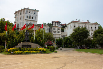 Monument to Mustafa Kemal Ataturk on Buyukada Island, Adalar Islands, Turkey, Stanbul