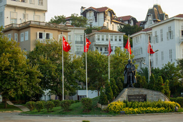 Monument to Mustafa Kemal Ataturk on Buyukada Island, Adalar Islands, Turkey, Stanbul