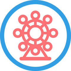 Fototapeta premium Ferris wheel icon