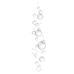 Underwater hissing air bubbles. Carbonated drink. Vector illustration.