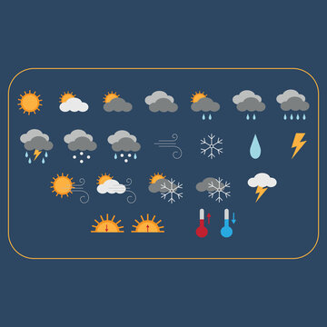 illustration of weather icons