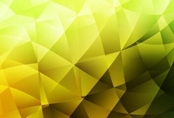 Fototapeta premium Light Green, Yellow vector abstract polygonal background.