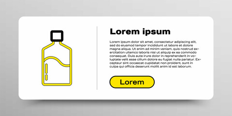 Line Big bottle with clean water icon isolated on white background. Plastic container for the cooler. Colorful outline concept. Vector