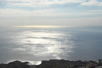 Flying over the ocean