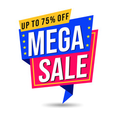 super sale, up to 75% off, limited time offer, special discount, shop now, elements icon, label designs
