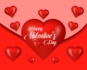 Happy Valentine's day Lettering & Valentine's day background design, Happy valentine's day design, valentine's design