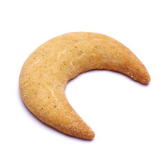 Traditional German or Austrian Vanillekipferl vanilla kipferl cookies isolated on white background